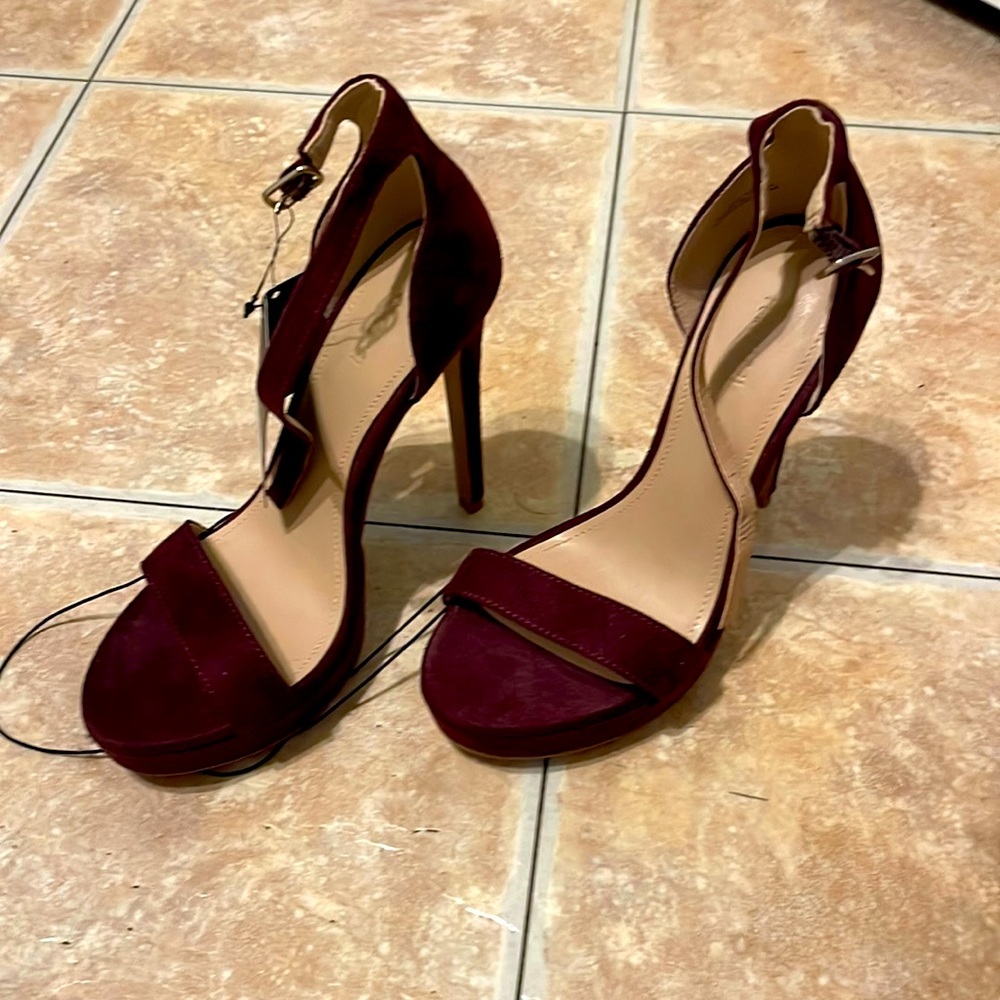 velvet high heels